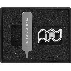 Шильд-символ Moleskine Zodiac Водолей, металл, серебристый, коробка с европодвесом, PINAQUARIUSSILV