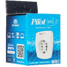 Сетевой фильтр ZIS PILOT BIT S, 1 розетка, 16А/3,5кВт, св.серый
