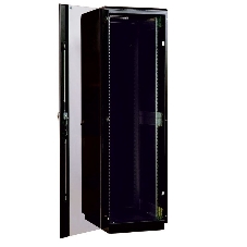 Шкаф телекоммуникационный напольный 42U (600x600) дверь стекло, черный (ШТК-М-42.6.6-1ААА-9005) (3 коробки)
