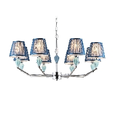 Люстра Ambrella light LH75063/8 CH/DB хром/темно синий E14/8 max 40W D870*810