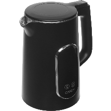 Чайник электрический Candy CK-400 черный, 1.7 л, 2200 Вт, скрытый нагревательный элемент