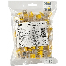 Клемма IEK СМК UKZ60-412-100 2x 0.2-0.4мм2 дл.19мм ш.13.5мм желтый (упак.:100шт)