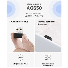 Адаптер Wi-Fi/AC650 Nano Wi-Fi USB Adapter