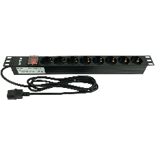 Блок распределения питания NTSS NTSS-PDU-DA1017 гор.размещ. 8xSchuko базовые 10A C14 2м