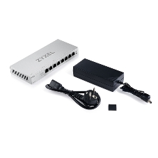 Коммутатор ZYXEL Web-managed Gigabit PoE Switch Zyxel GS1200-8HPv3, 8xRJ-45: 1G (4xPoE+), 68W PoE budget, desktop, fanless
