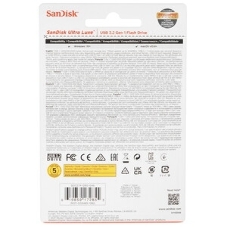 Флешка USB SanDisk Ultra Lux CZ74 (SDCZ74-128G-G46), 128Gb, USB 3.1, R/W 100/40, серебристый