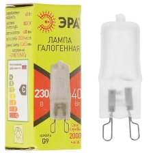 Лампа галогенная ЭРА G9-JCD-40-230V-Cl(100/1000/35000)