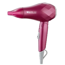 Фен Kelli KL-1124 розовый, 1800 Вт, компактный