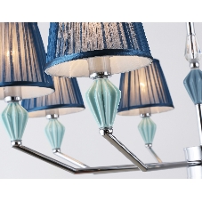 Люстра Ambrella light LH75063/8 CH/DB хром/темно синий E14/8 max 40W D870*810