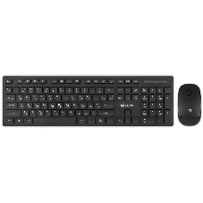 Комплект клавиатура+мышь Oklick S255W беспроводной, USB, 1200 DPI, чёрный