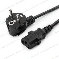 Кабель питания Gembird 10.0м, VDE(0.75мм), черный, с зазем., пакет