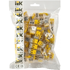 Клемма IEK СМК UKZ60-412-100 2x 0.2-0.4мм2 дл.19мм ш.13.5мм желтый (упак.:100шт)