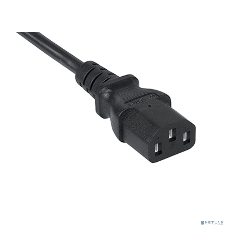 Шнур для блока питания Cabeus, IEC 320 C13, вилка IEC 60320 С14, 1.8 м, 10А, количество проводов и сечении 3x0,75 мм2, цвет: черный