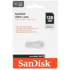 Флешка USB SanDisk Ultra Lux CZ74 (SDCZ74-128G-G46), 128Gb, USB 3.1, R/W 100/40, серебристый