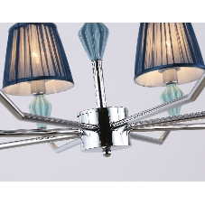 Люстра Ambrella light LH75063/8 CH/DB хром/темно синий E14/8 max 40W D870*810