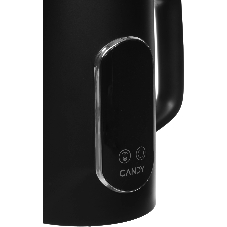 Чайник электрический Candy CK-400 черный, 1.7 л, 2200 Вт, скрытый нагревательный элемент