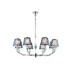 Люстра Ambrella light LH75063/8 CH/DB хром/темно синий E14/8 max 40W D870*810