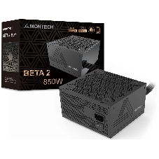 Блок питания Montech BETA 2 850W, 850Вт, 80+ Bronze, 120мм, немодульный, черный
