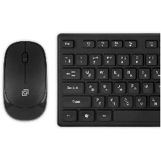 Комплект клавиатура+мышь Oklick S255W беспроводной, USB, 1200 DPI, чёрный