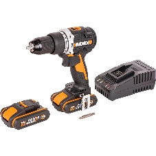 Дрель-шуруповерт Worx WX352, 20 В, 0 Ач, 60 Нм, бесщеточный, ударный