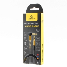 Кабель Cablexpert аудио 90˚ спиральный CCAB-02-35MMLC-1.8MB. 3.5 Jack (M)/3.5 Jack (M), черный, 1.8м, блистер