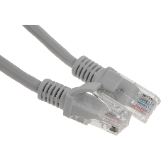 Патч-корд UTP, кат 5e, 0.25м с RJ45 серый
