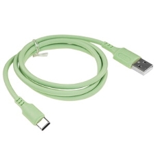 Кабель Defender F207, USB 2.0 (AM) - Type-C, 1 м, 2.4А, силиконовая оплетка, зеленый.