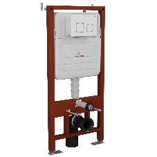 Инсталляция усиленная BAU IDEAL, клавиша BAU Strike, белая/хром
