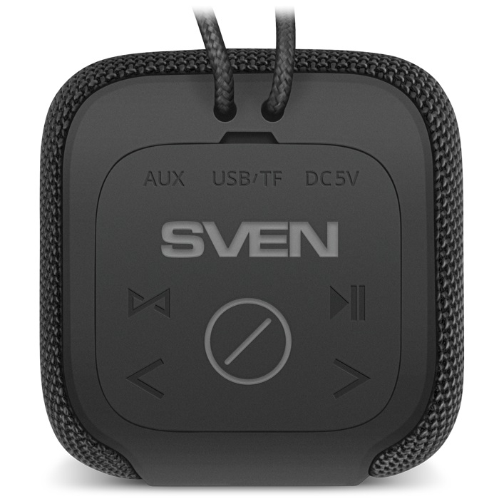 Акустическая система 2.0 SVEN PS-205, черный мощность 2x6 Вт (RMS), Waterproof (IPx6), TWS, Bluetooth, FM, USB, microSD, встроенный аккумулятор