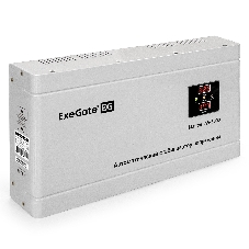 Стабилизатор напряжения ExeGate Master AV-5000 (5000ВА, 140-260В, цифр. индикация вход/вых. напряжения, 220В±8%, КПД 98%, 5 уровней защиты, задержка, метал.корпус, клем.колодка, RTL)