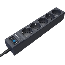 Сетевой фильтр Pilot sG-Max 5 outlets (GP), 15А/3.3 kVt, automatic circuit-breaker, 5 m, gfaphite