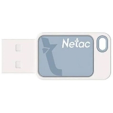 Флешка USB Netac UA31 (NT03UA31N-016G-20BL), 16Gb, USB 2.0, R/W 110/45, синий/белый