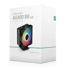 Кулер для процессора DEEPCOOL AG400 BK ARGb черный, 120 мм, алюминий/медь, 2000 об/мин, 31.6 дБ, 4 pin, 220 Вт, 150 мм