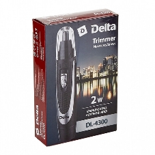 Триммер для носа, ушей и бровей Delta DL-4300 черный с серебристым