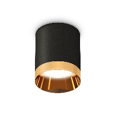 Светильник Ambrella Light XS6302024 SBK/PYG черный песок/золото желтое полированное MR16 GU5.3 (C6302, N6134)