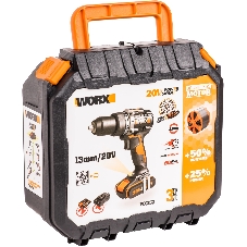 Дрель-шуруповерт Worx WX352, 20 В, 0 Ач, 60 Нм, бесщеточный, ударный