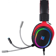 Гарнитура игровая Defender Vapor черный, 7.1, RGb, провод 2.2 м