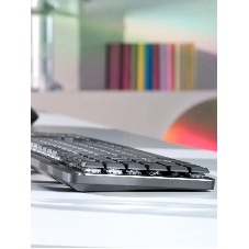 Клавиатура Logitech MX Mechanical механическая черный USB беспроводная BT/Radio slim LED (920-010766)