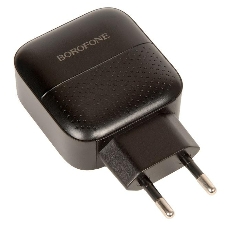 Сетевое зарядное устройство BOROFONE BA46A Premium, один порт USB, один порт Type-C, PD, 18W, 5V, 3.0A, черный
