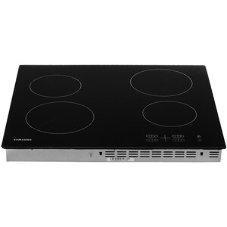 Встраиваемая электрическая панель Samsung NZ64T3506AK/WT 575x505x55 мм, стеклокерамика, 4 конфорки, скошенная рамка,сенсорное управление, светодиодный LED-дисплей, защита от детей, черный