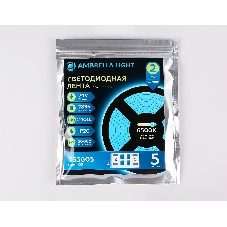 Светодиодная лента Ambrella light GS3603 2835 204Led/ 20W m/ 24V IP20 6500K/ 5000*14*1.2mm (2 конт.)