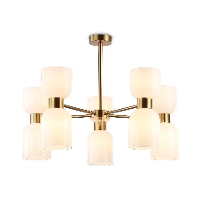 Люстра Ambrella light LH56093/10 BS/FR латунь/белый матовый E14*10 max 40W D700*510