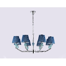 Люстра Ambrella light LH75063/8 CH/DB хром/темно синий E14/8 max 40W D870*810