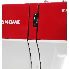 Швейная машина Janome 1522RD белый/красный, электромеханическая, вертикальный качающийся, 25 операций, петля автомат