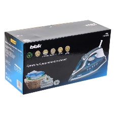 Утюг BBK ISE-2402 синий, 2400 Вт, 40 г/мин, 140 г/мин, 450 мл