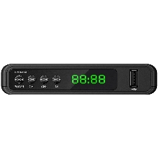 Приставка для цифрового ТВ Hyundai H-DVB520 черный + WiFi-адаптер, DVB-T2, DVB-T, DVB-C, HDMI, USB 2.0 х2
