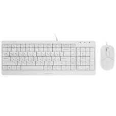Комплект клавиатура+мышь A4Tech FStyler F1512 проводной, USB, 1200 DPI, белый