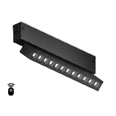 Управляемый светодиодный светильник для шинопровода Magnetic Ambrella light GL1342 BK черный IP20 12W 3000K-6400K 220V 24° 232*25*112 (Без ПДУ)