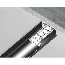 Алюминиевый профиль Ambrella light GP1700BK черный 2000*15.5*6