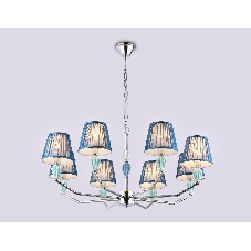 Люстра Ambrella light LH75063/8 CH/DB хром/темно синий E14/8 max 40W D870*810
